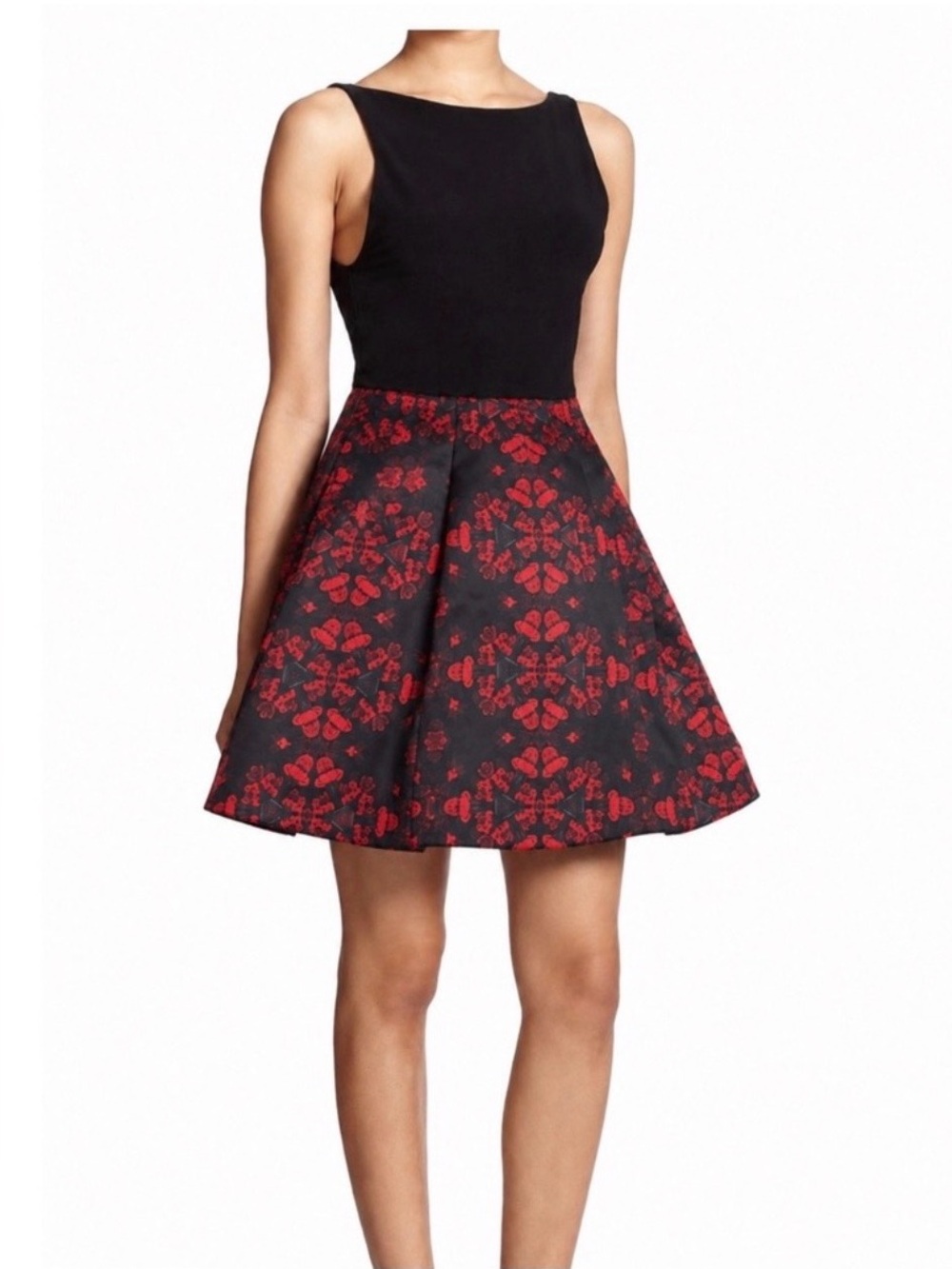 Alice + Olivia Amabel Floral Print-Skirt Dress